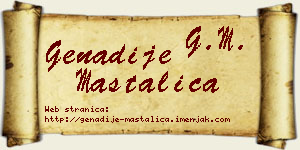 Genadije Mastalica vizit kartica